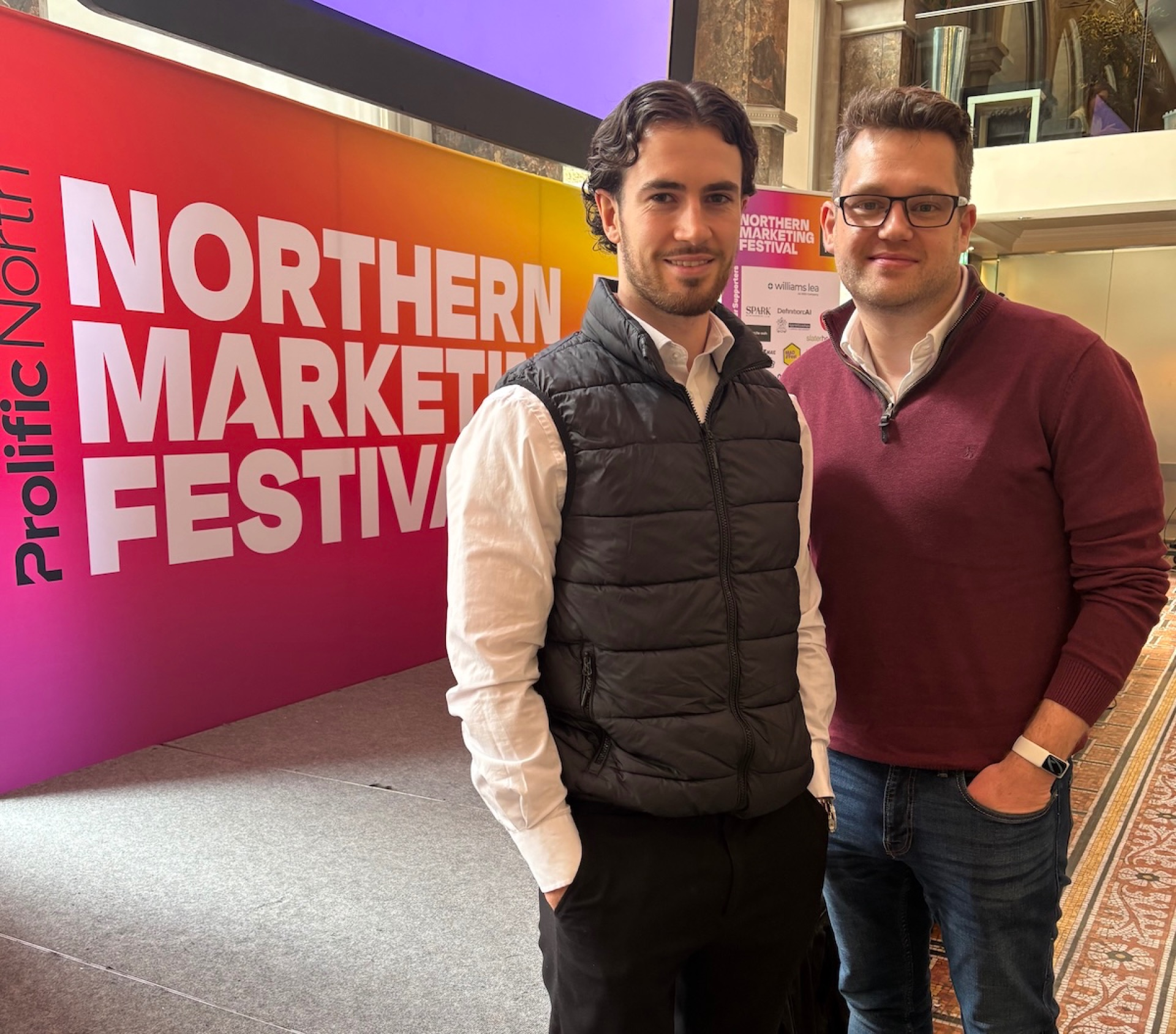 Matt and Harry at the Northern Marketing Festival
